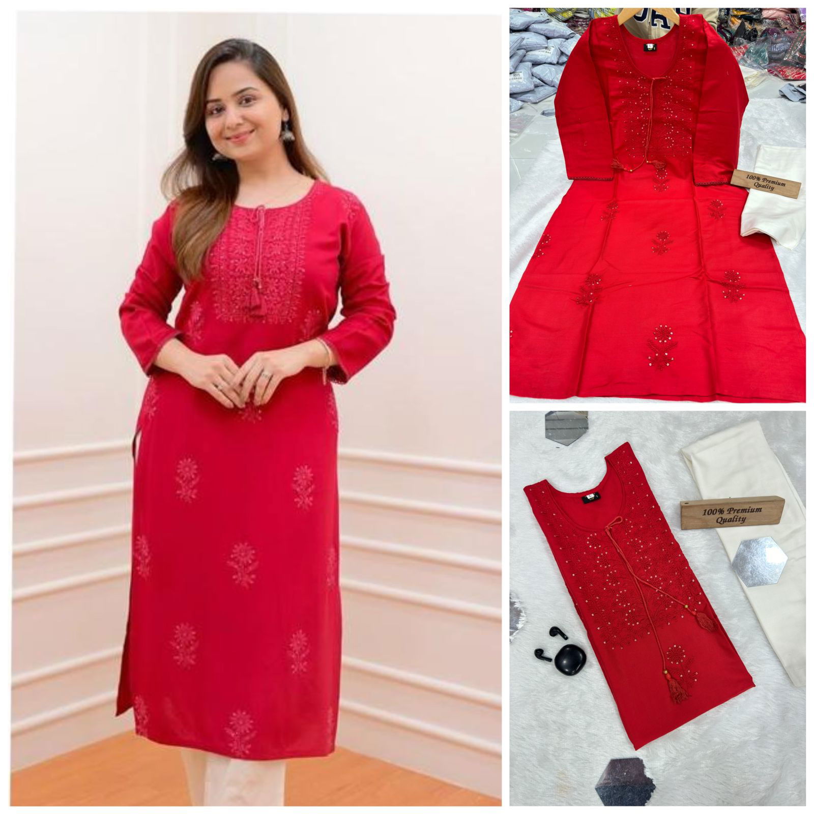 Nifty By Tdg Heavy Rayon Cotton Kurti With Bottom Catalog